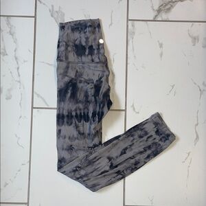 Lululemon Align Game Day Dark Chrome Black Multi leggings 7/8 length